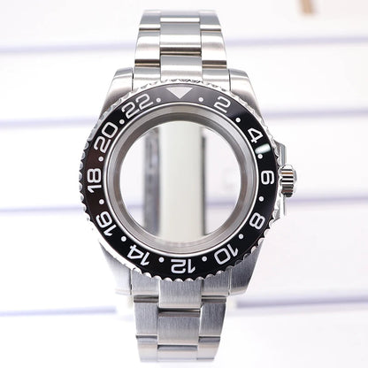 Silver 40mm Diver Case Sapphire  For NH35 NH36 NH34 NH38 Miyota 8215 Eta 2824