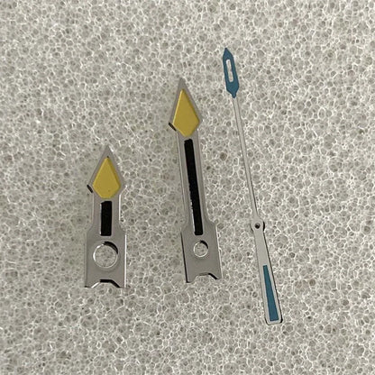 Patchwork Color Silver Trim No Luminous Watch Hands for NH35 NH36 4R 7S