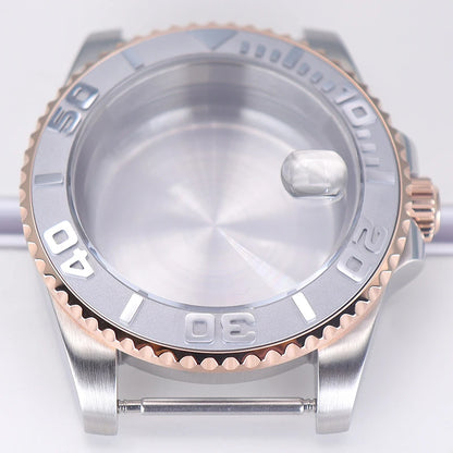40mm Watch Case Sapphire For NH34/35/36 Eta2824 PT5000 Miyota8215 8205 YACHT