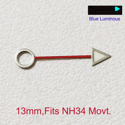 Modified BGW9 Blue Luminous GMT Watch Hands For NH34 NH35 NH36  Movement