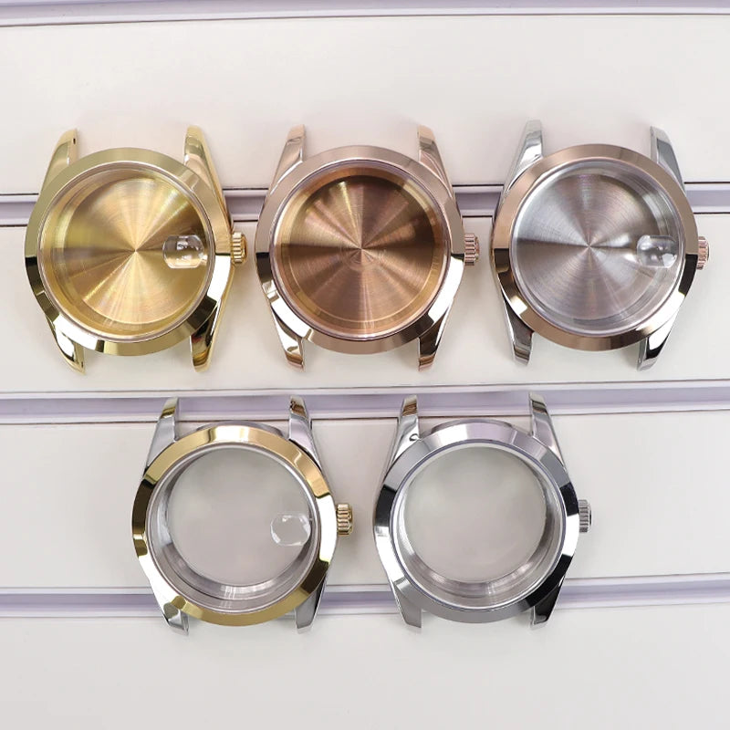 36/39mm Case Bevel Edge Bezel Sapphire For NH35 NH36 NH34 NH38 4R36 Miyota 8215