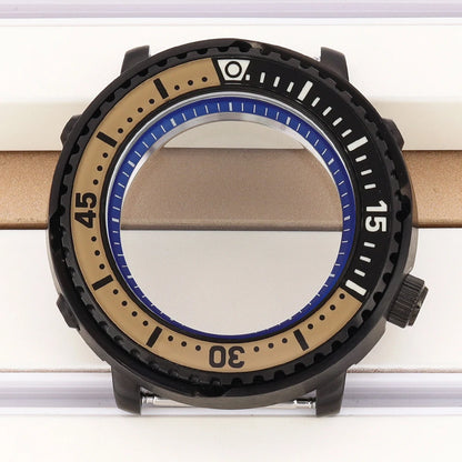 43mm Watch Case For NH34 NH35 NH36 NH38 Tuna Sapphire Crystal Luminous Bezel