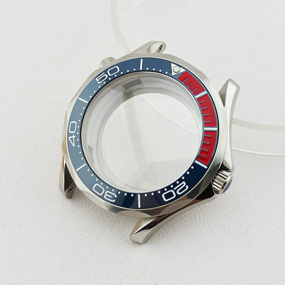 42MM Diving Watch Case Sapphire Glass Unidirectional Rotating Bezel For NH35