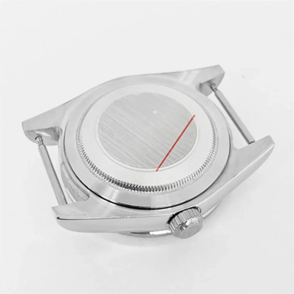 39mm Stainless Steel Diamond Sapphire Glass Watch Case for NH35 NH36 Movement
