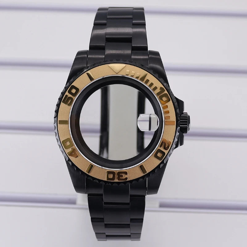 40mm Watch Case PVD Strap Sapphire For NH35 NH36 NH34 ETA 2824 8215 GMT SUB