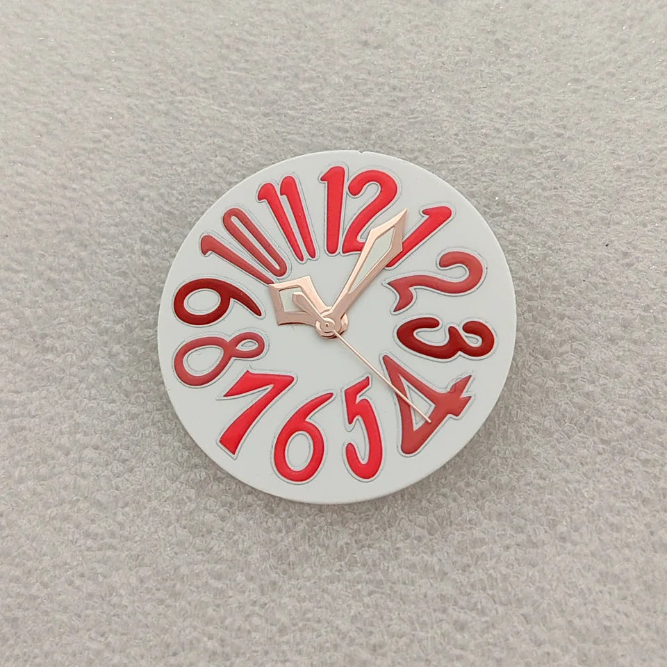 33.2mm Enamel Literal Dial 40mm Steel Watch Case and Strap Set for NH35 / NH36