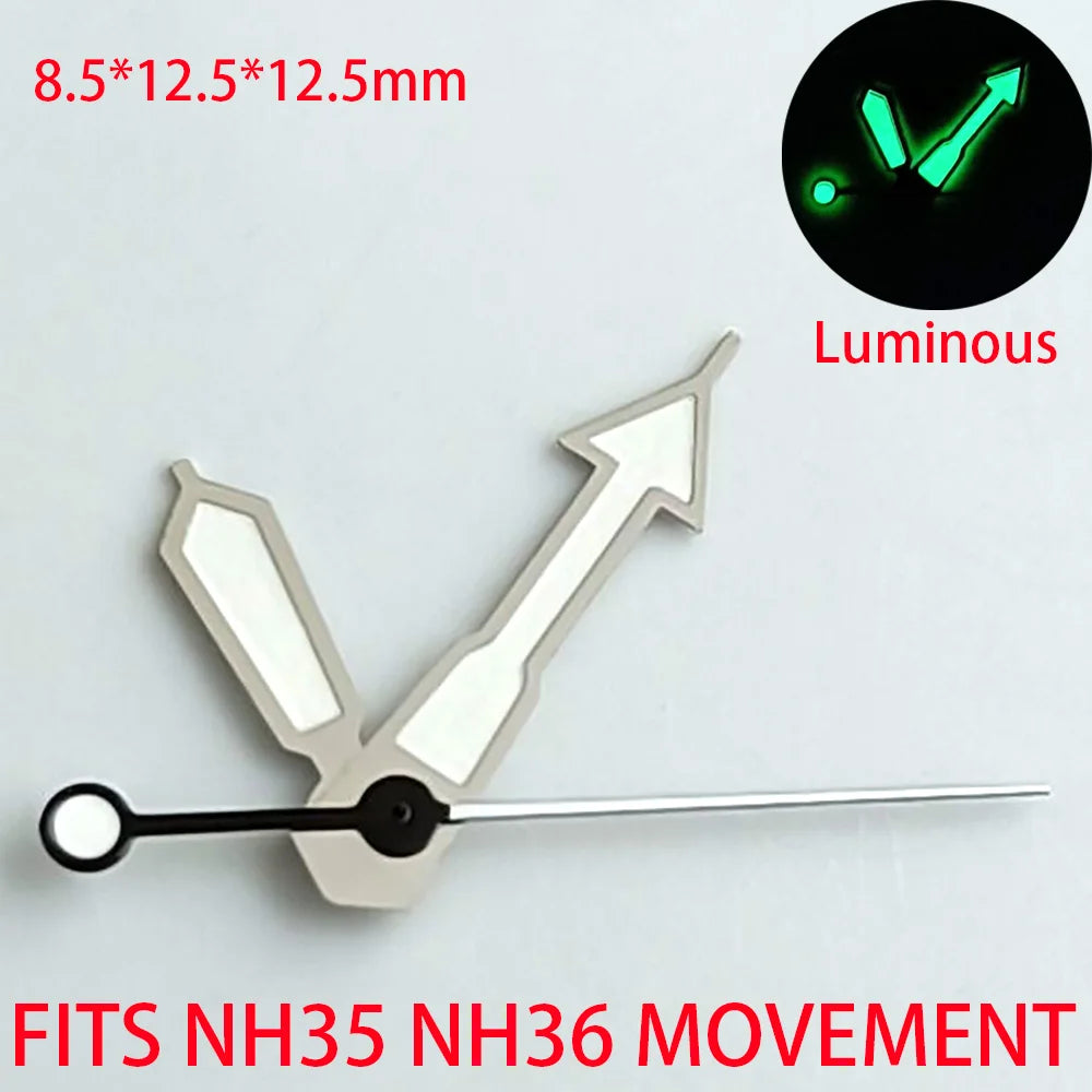Watch Accessories Pointer NH 35 NH36 Hands Green/Blue Super Luminous Suitable For NH 35 NH36 Movement