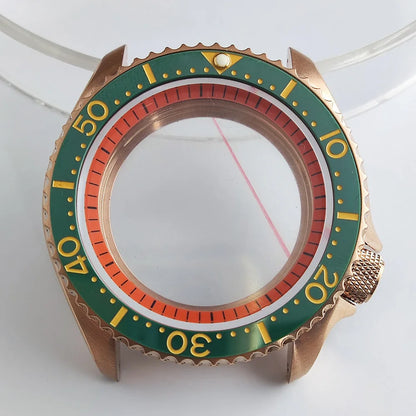 Plane Sapphire Glass Ceramic Bezel Stainless Steel Watch Case Fit NH 35 NH36 Movement High End Waterproof Watch Case