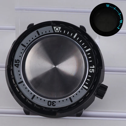 47mm Watch Case C3 Luminous Bezel For NH35 NH36 NH38 4R36 Modified Tuna Can