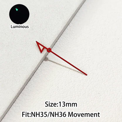 Green/Blue Green Luminous Watch Hands Fit NH35 NH36 Personalized Second Hand