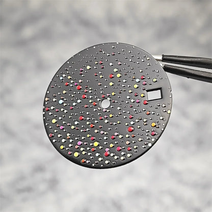 28.5mm Watch Dial with Single Calendar Date Starry Sky Gemstone Surface for NH35