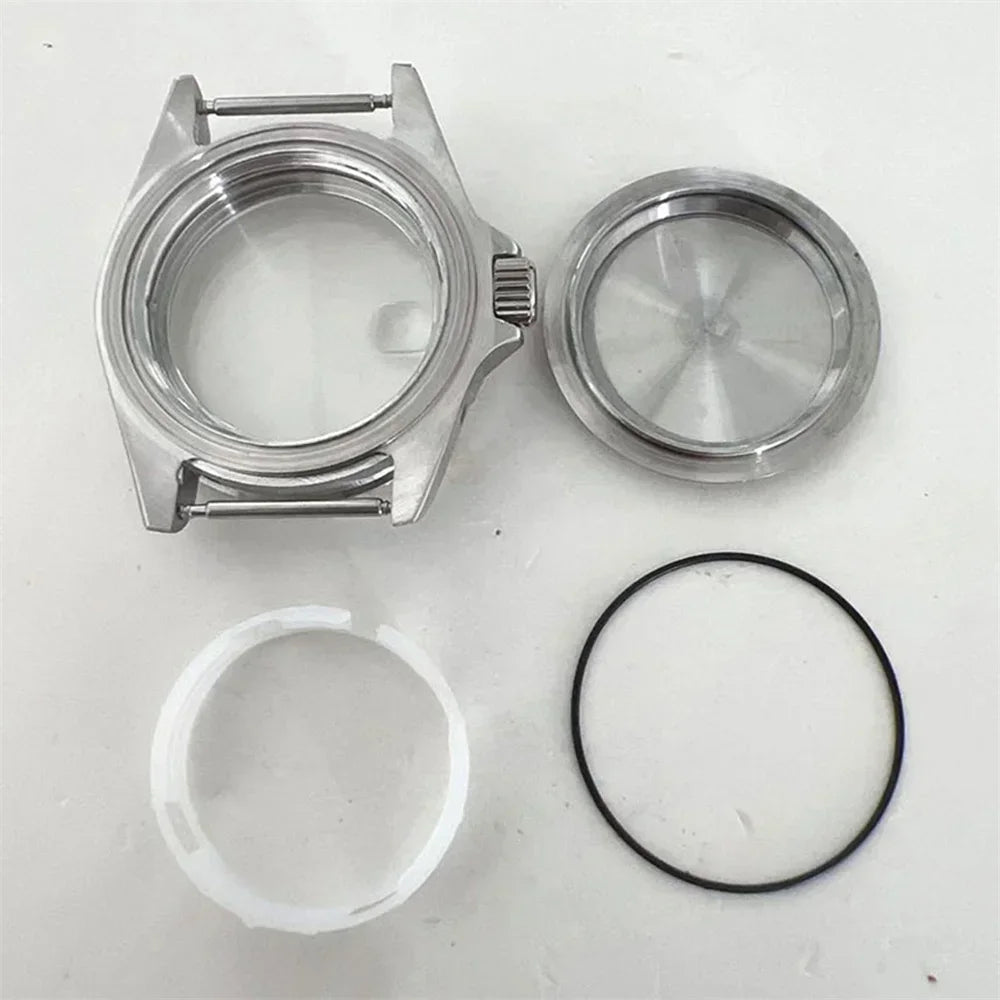 40MM Stainless Steel Watche Case Aluminum Bezel Sapphire for 8215/8200/8205/2813