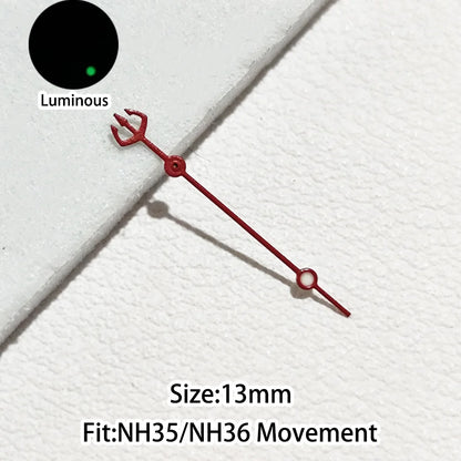 Green/Blue Green Luminous Watch Hands Fit NH35 NH36 Personalized Second Hand