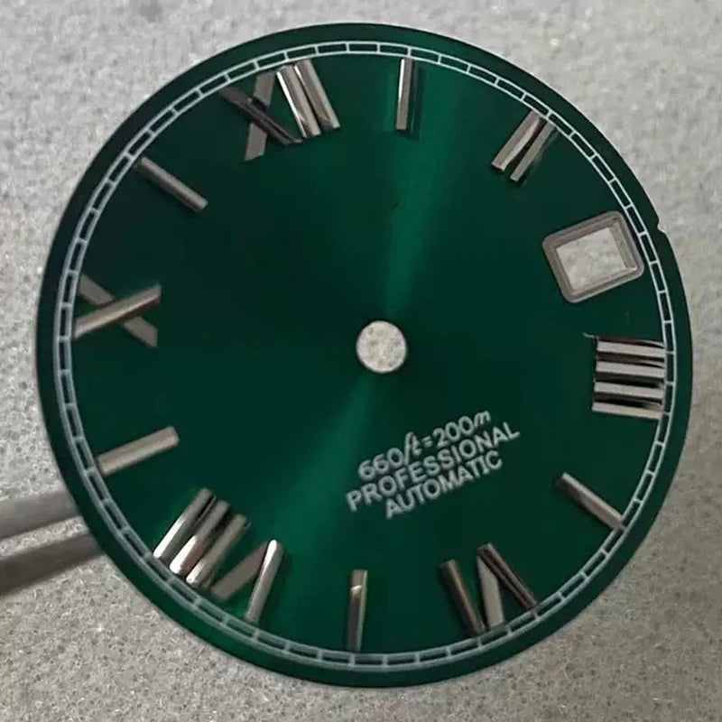 28.5mm NH35 Dial S Logo Dial Roman Numerals Dial For NH35/NH36 Vertical Lines