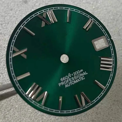 28.5mm NH35 Dial S Logo Dial Roman Numerals Dial For NH35/NH36 Vertical Lines