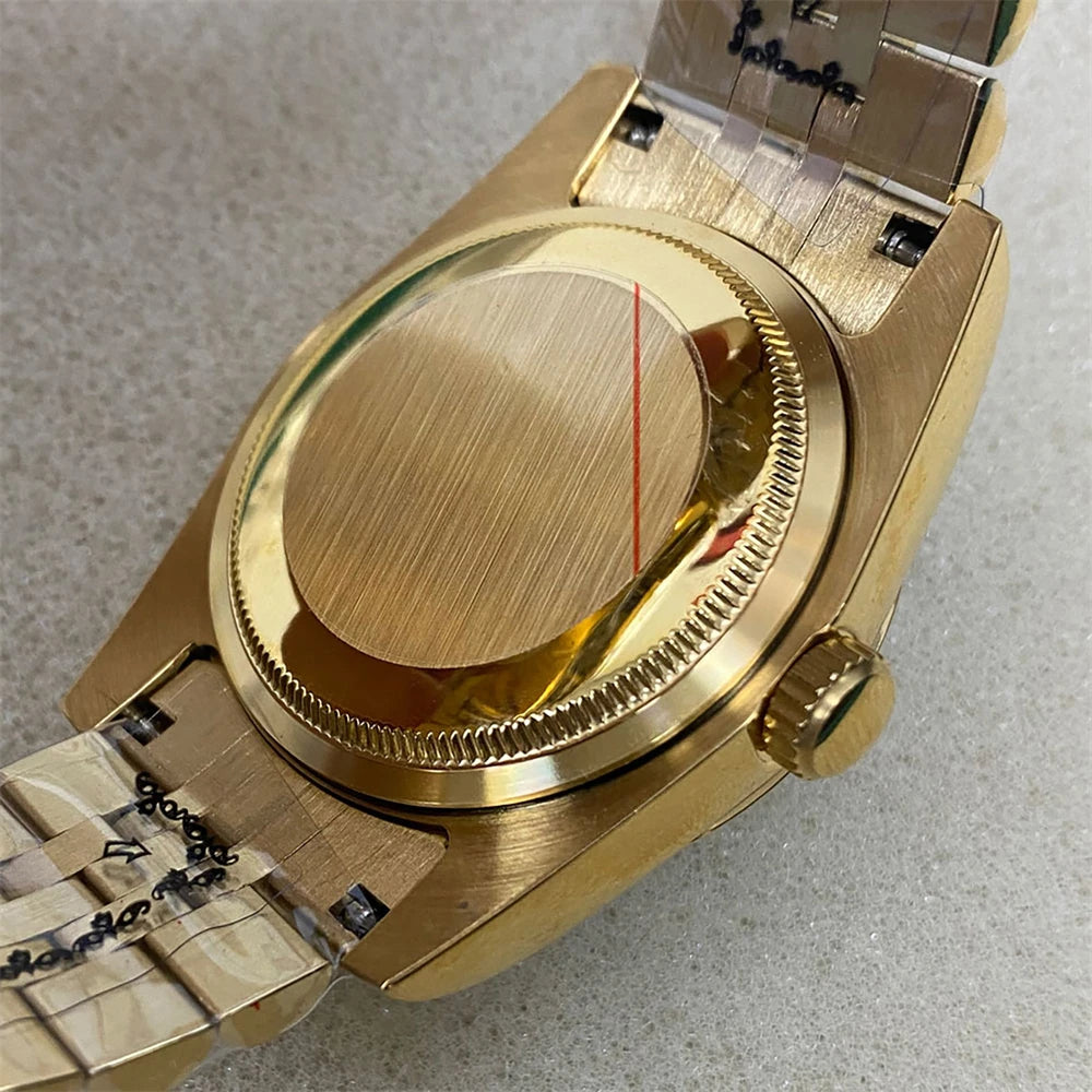 36mm/39mm Watch Case Strap Sapphire Glass Transparent/Solid Bottom for NH35 NH36