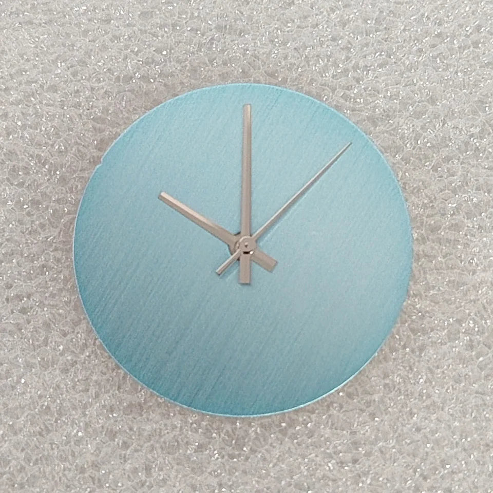 Solid Color No Date Vertical Striped Texture Watch dial with Hands for NH35/36