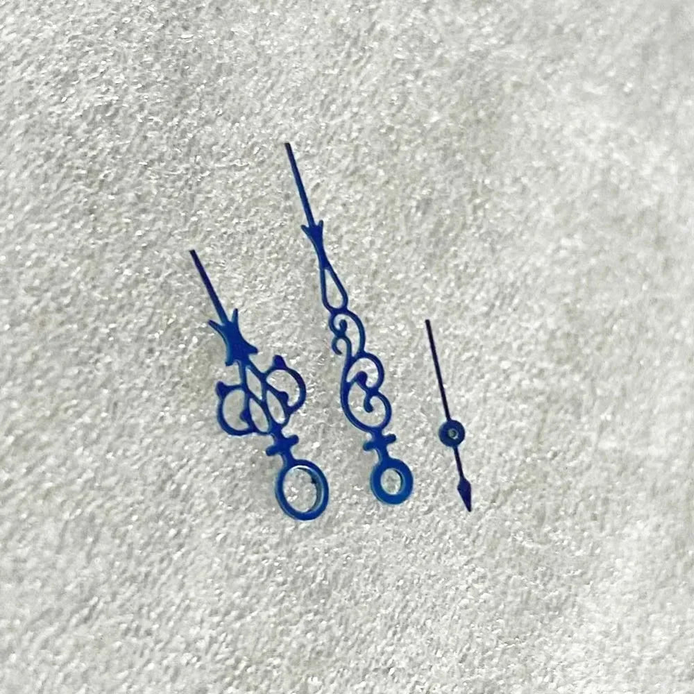 Blue Hollow Snowflake Watch Hands for ETA6497/6498 ST3600/ST3620 Series