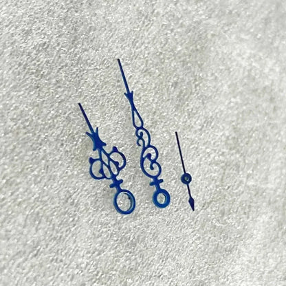 Blue Hollow Snowflake Watch Hands for ETA6497/6498 ST3600/ST3620 Series