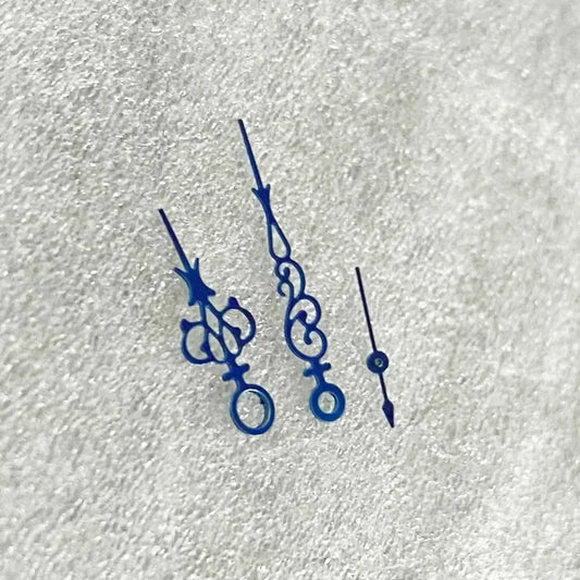 Blue Hollow Snowflake Watch Hands for ETA6497/6498 ST3600/ST3620 Series