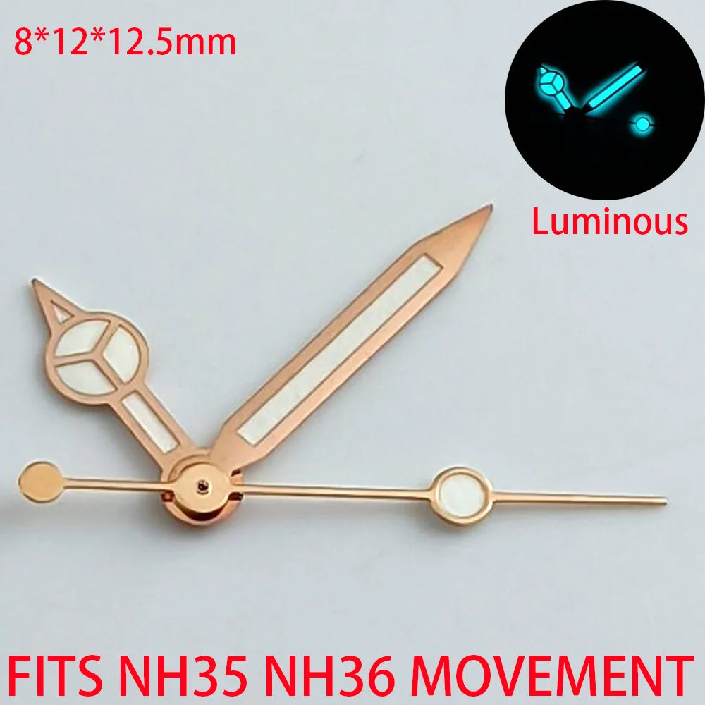 Watch Accessories Pointer NH 35 NH36 Hands Green/Blue Super Luminous Suitable For NH 35 NH36 Movement