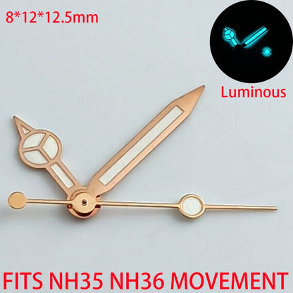 Watch Accessories Pointer NH 35 NH36 Hands Green/Blue Super Luminous Suitable For NH 35 NH36 Movement