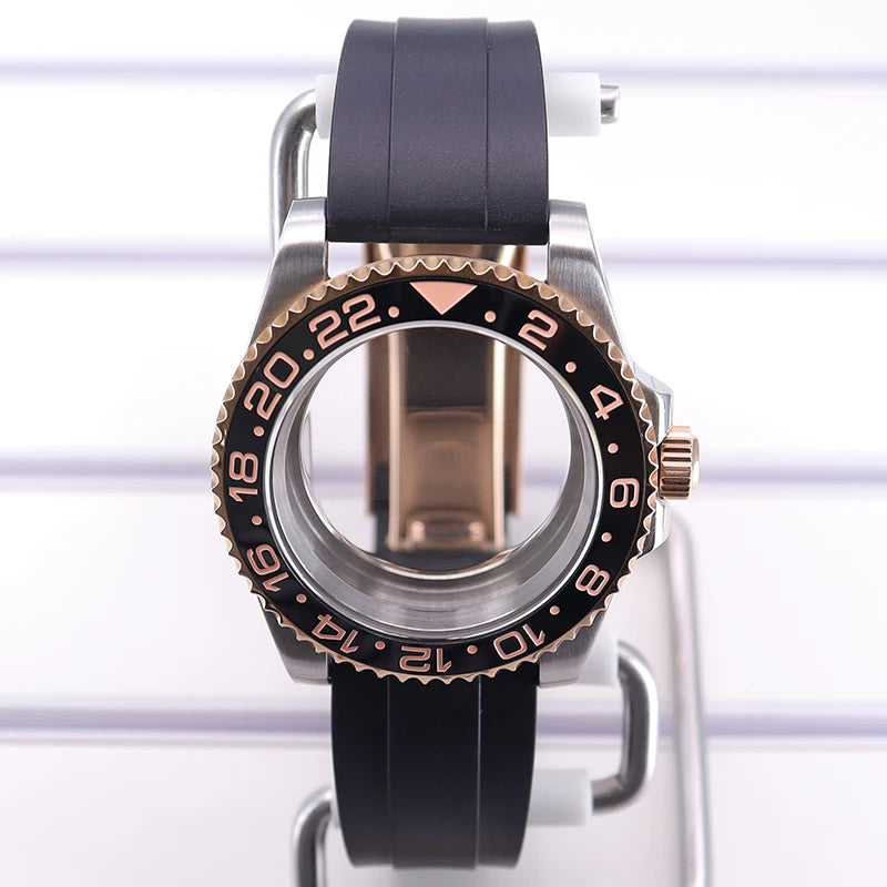 40mm Cases For NH35 NH34 NH36 NH38 NH70 Miyota8215 Eta2824 Unidirectional Bezel