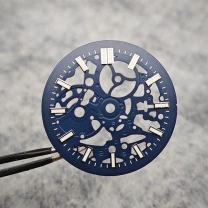29.8mm Hollowed Out Luminous Watch Dial with Hands Log Scale Dial for NH38 NH70