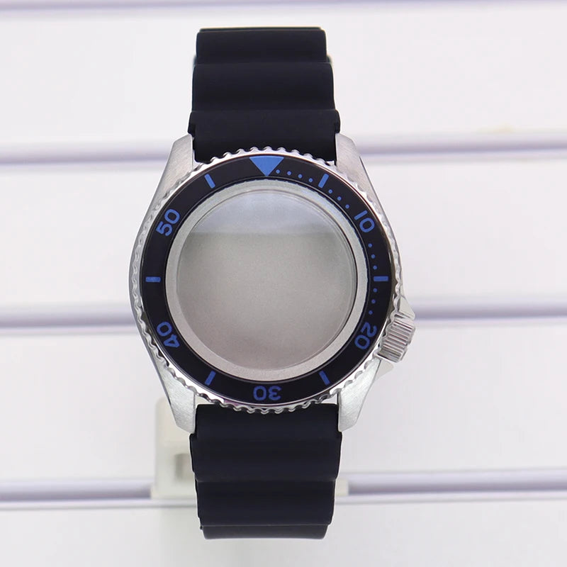 For 20 BAR at 3.8 SKX 42mm Diver Watch Case Sapphire Glass For NH35 NH36 NH38