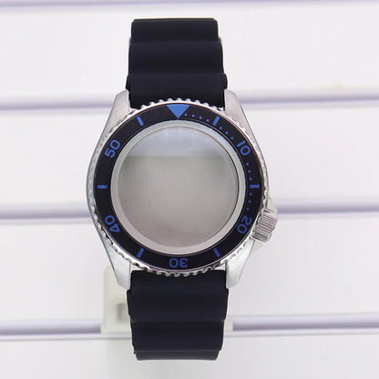 For 20 BAR at 3.8 SKX 42mm Diver Watch Case Sapphire Glass For NH35 NH36 NH38