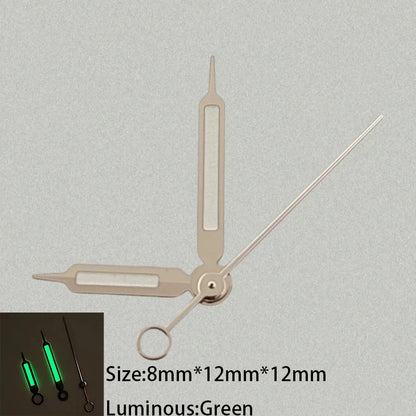 Modified Simple Polishing Green Luminous Watch Hands for NH35/NH36/4R/7S