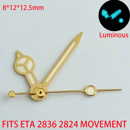 Watch Hands Blue Green Luminous Hands Fit NH 35 NH36 ETA 2836 2824 Miyota 8205 8215 Movement