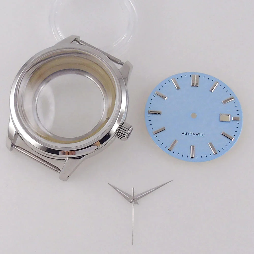 40mm Watch Case Double Bow Domed Sapphire Crystal for GS NH35 NH36 Movement