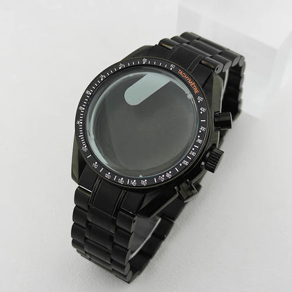39.7mm Case 20mm Strap for VK63 Watch Head Silver Black Assembled Case Moon Case