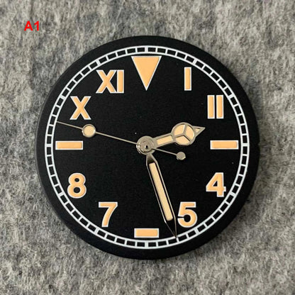 28.5mm Green Luminous Watch Dial + Watch Hands for NH35 NH36 Movement Modified