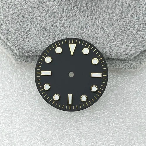 28.5mm Blue Luminous Watch Dial SUB Surface No Calendar Window for NH35/NH36