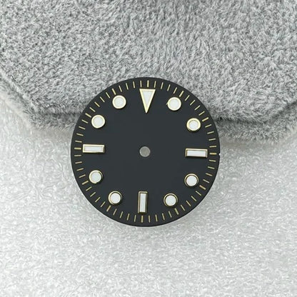 28.5mm Blue Luminous Watch Dial SUB Surface No Calendar Window for NH35/NH36
