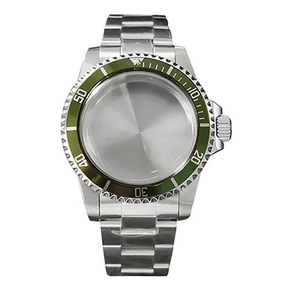 39.5MM Watch Case + Strap for NH35/NH36 Stainless Steel Vintage Cases Watchband