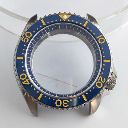 Plane Sapphire Glass Ceramic Bezel Stainless Steel Watch Case Fit NH 35 NH36 Movement High End Waterproof Watch Case