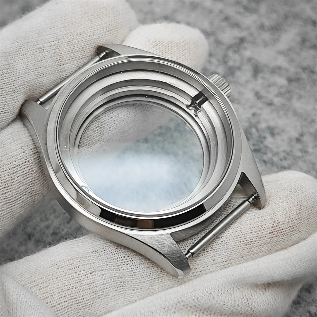 40mm 316L Stainless Steel Sapphire Crystal Watch Case for NH35 NH36 Movement