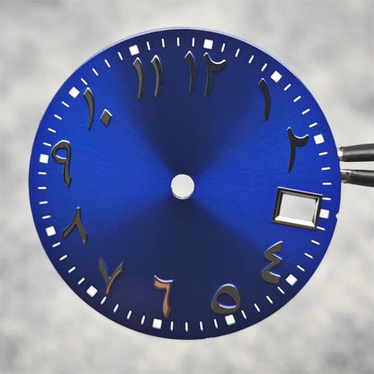 28.5mm Watch Dial Arabic Numeral with Single Calendar for NH70 / NH35 / NH36
