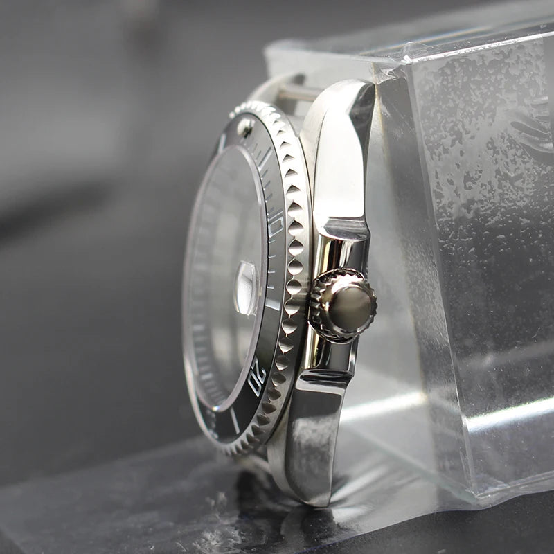 40mm Diver Watch Cases Ceramic Bezel Sapphire Glass For Sub NH35 NH36 NH34 NH38