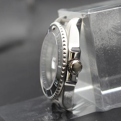 40mm Diver Watch Cases Ceramic Bezel Sapphire Glass For Sub NH35 NH36 NH34 NH38