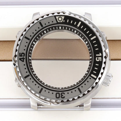 43mm Watch Case For NH34 NH35 NH36 NH38 Tuna Sapphire Crystal Luminous Bezel