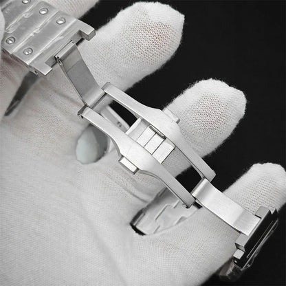 38mm 316L Stainless Steel Square Watch  Case Set for NH36 4R36 Movement