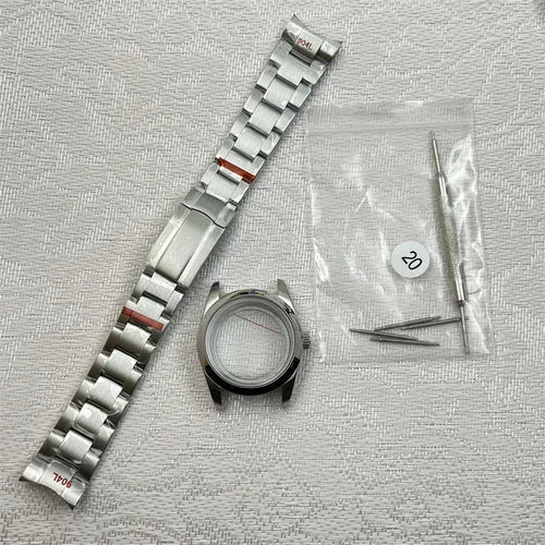 36mm/41mm Steel Watch Case Set + Watchband Precision Sapphire Glass for NH35