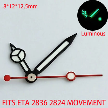Watch Hands Blue Green Luminous Hands Fit NH 35 NH36 ETA 2836 2824 Miyota 8205 8215 Movement