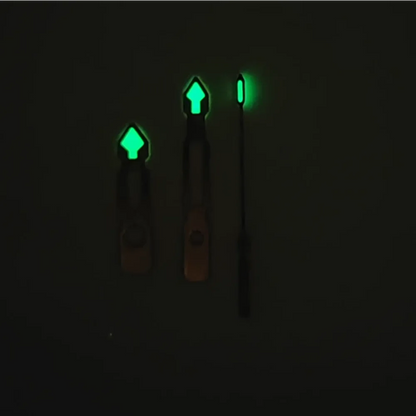 Three-pin Rose Gold Green Luminous Watch Hands Set for NH35/36 Movement