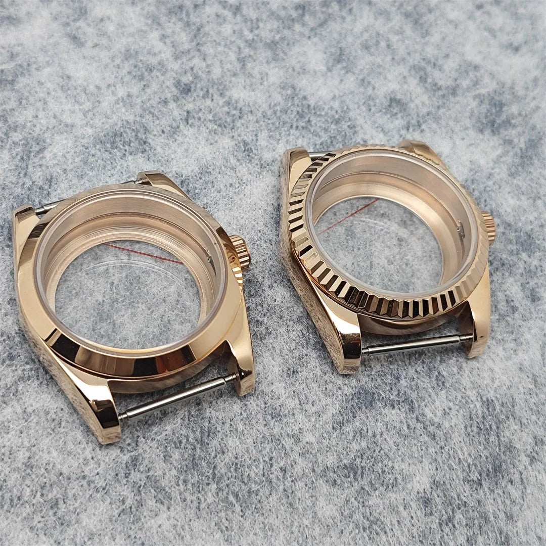 36/39mm Rose Gold Case Oyster Watch Case with Sapphire Crystal for NH35/NH36/4R
