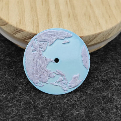 Modified 28.5mm Flame Planet Earth Surface Watch Dial for NH35/NH34 Movement